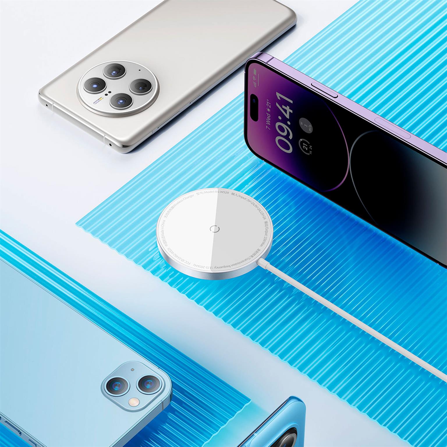 Baseus Simple Mini3 Induktionsladegerät – Kabelloses 15W Ladegerät, Schnellladegerät mit Qi-Technologie – Weiteres Produktbild 7