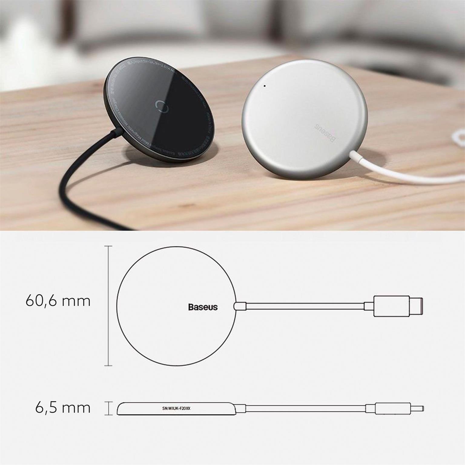 Baseus Simple Mini MagSafe – Qi-Ladegerät 15 Watt, induktive Ladung, 1,5 Meter Länge – Weiteres Produktbild 8 Baseus Simple Mini MagSafe – Qi-Ladegerät 15 Watt, induktive Ladung, 1,5 Meter Länge – Weiteres Produktbild 8