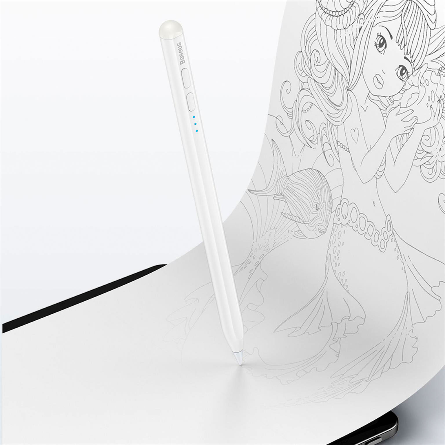 Baseus Stylus – mit Palm Rejection für iPad Modelle, Smooth Writing Active Series, Laden über USB-C mit Ladekabel – Weiteres Produktbild 4