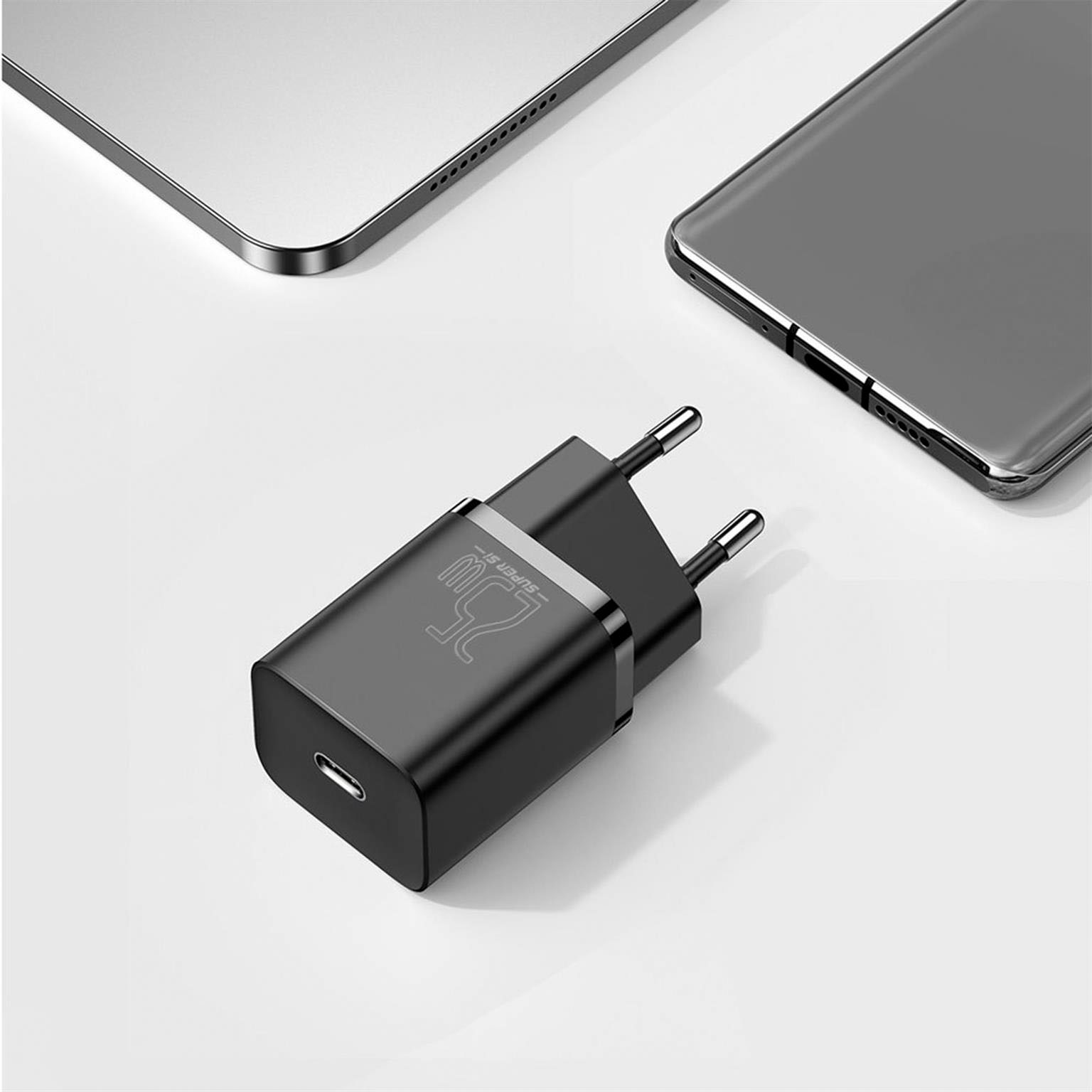 Baseus Super Si 1C Schnellladegerät USB Typ C 25W – USB-C Schnellladegerät für Smartphone, Tablet, Laptop – Weiteres Produktbild 2