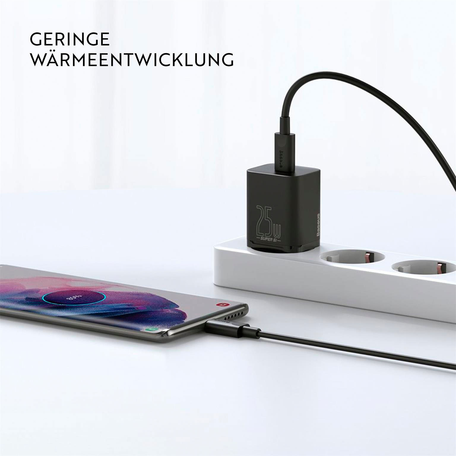 Baseus Super Si 1C Schnellladegerät USB Typ C 25W – USB-C Schnellladegerät für Smartphone, Tablet, Laptop – Weiteres Produktbild 4