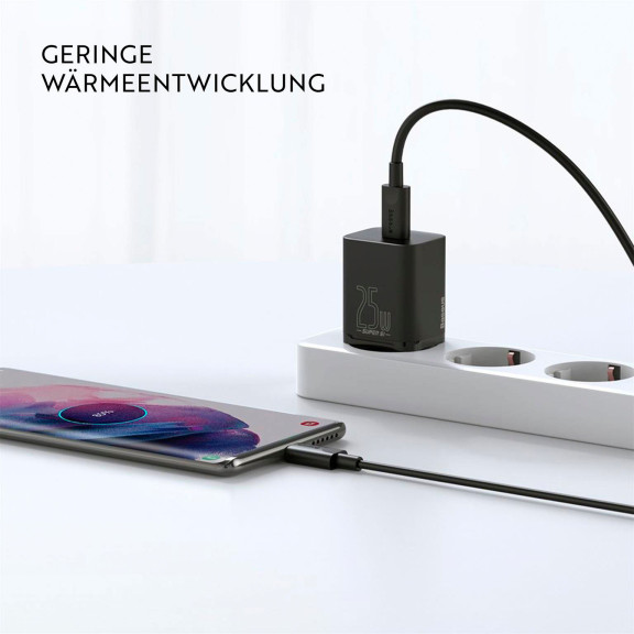 Baseus Super Si 1C Schnellladegerät USB Typ C 25W – USB-C Schnellladegerät für Smartphone, Tablet, Laptop – Weiteres Produktbild 5