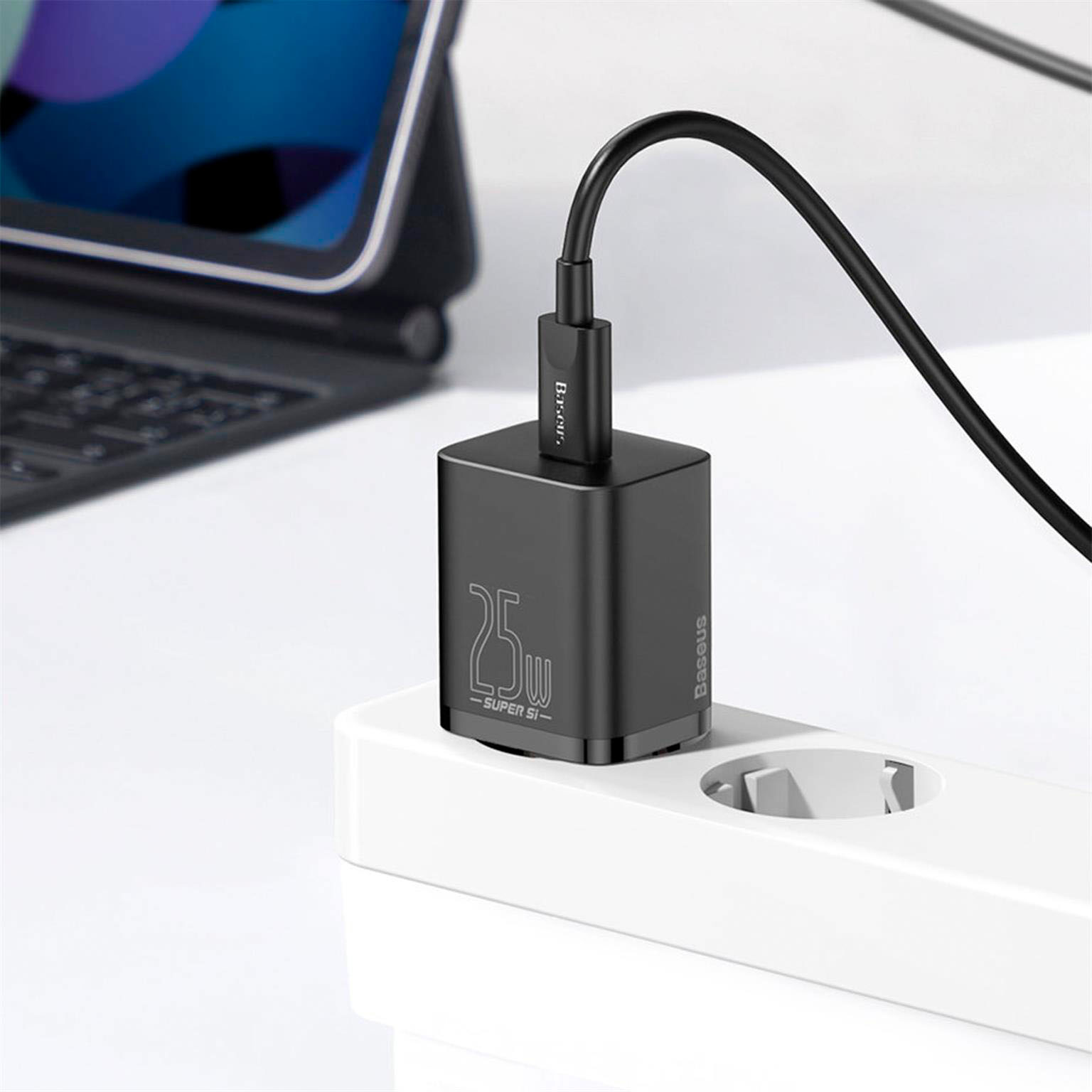 Baseus Super Si 1C Schnellladegerät USB Typ C 25W – USB-C Schnellladegerät für Smartphone, Tablet, Laptop – Weiteres Produktbild 7 Baseus Super Si 1C Schnellladegerät USB Typ C 25W – USB-C Schnellladegerät für Smartphone, Tablet, Laptop – Weiteres Produktbild 7