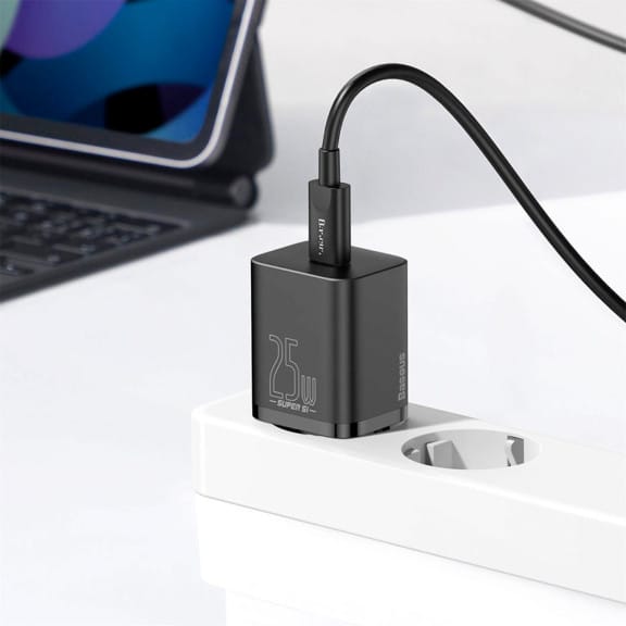 Baseus Super Si 1C Schnellladegerät USB Typ C 25W – USB-C Schnellladegerät für Smartphone, Tablet, Laptop – Weiteres Produktbild 7 Baseus Super Si 1C Schnellladegerät USB Typ C 25W – USB-C Schnellladegerät für Smartphone, Tablet, Laptop – Weiteres Produktbild 7