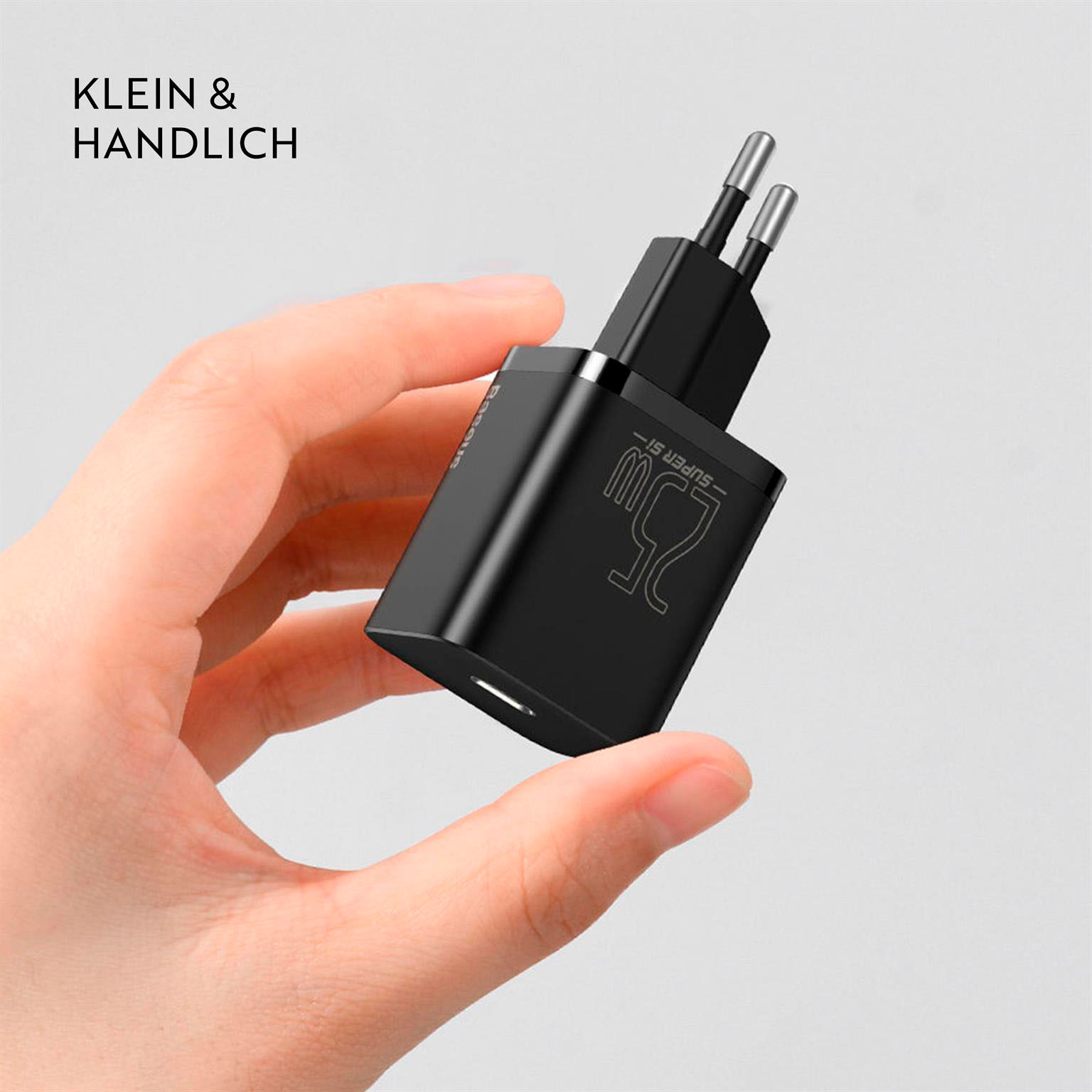 Baseus Super Si 1C Schnellladegerät USB Typ C 25W – USB-C Schnellladegerät für Smartphone, Tablet, Laptop – Weiteres Produktbild 7