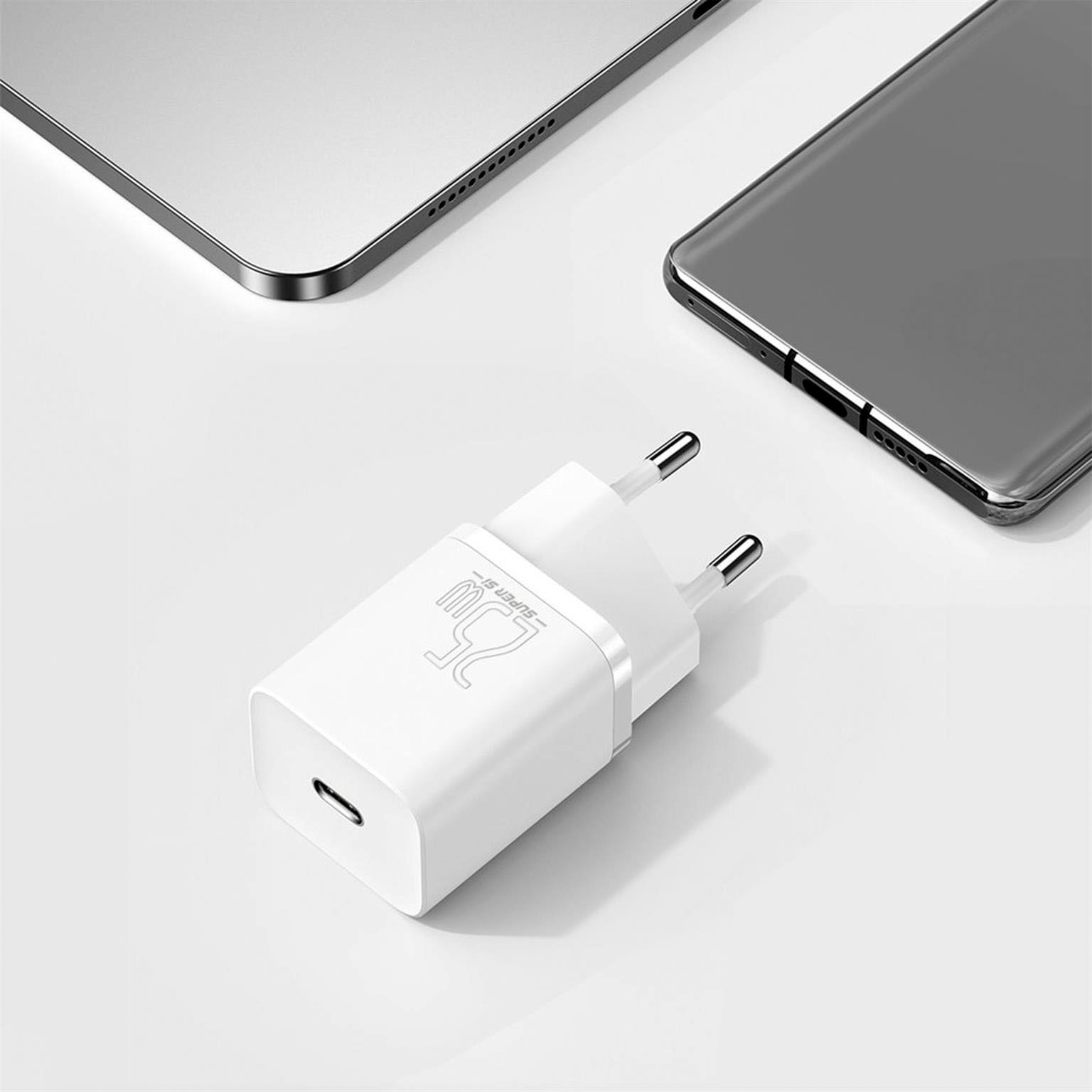 Baseus Super Si 1C Schnellladegerät USB Typ C 25W – USB-C Schnellladegerät für Smartphone, Tablet, Laptop – Weiteres Produktbild 3 Baseus Super Si 1C Schnellladegerät USB Typ C 25W – USB-C Schnellladegerät für Smartphone, Tablet, Laptop – Weiteres Produktbild 3