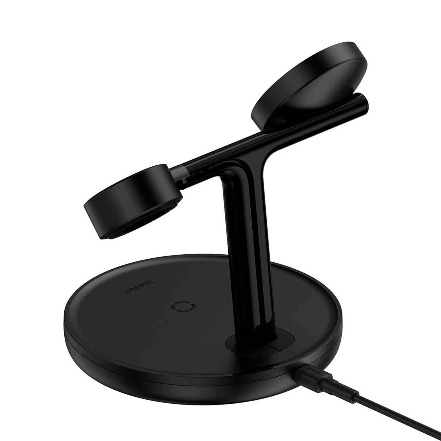 Baseus Swan 3-in1 Qi-Ladegerät – Induktives Laden für iPhone MagSafe, iWatch und AirPods – Weiteres Produktbild 2