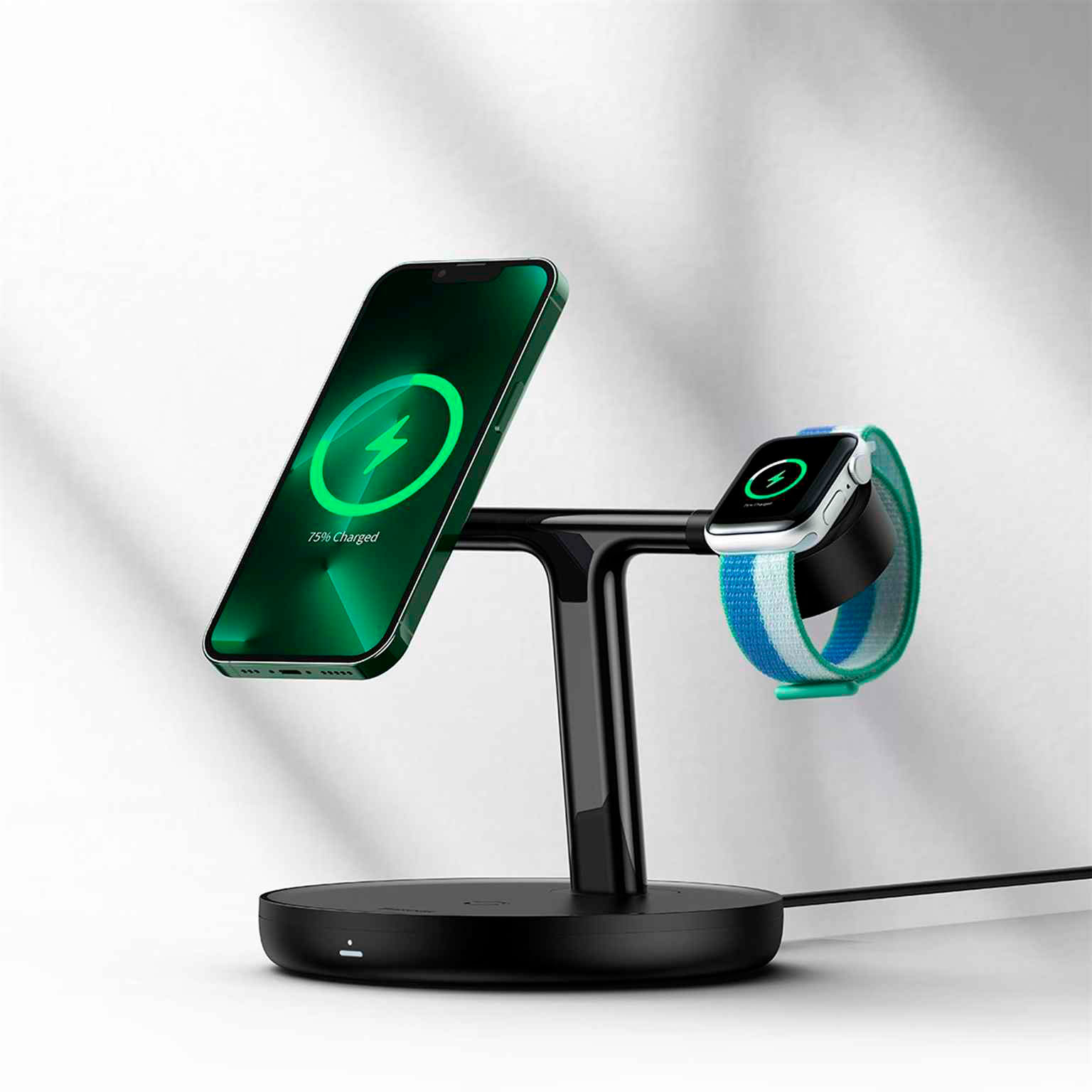 Baseus Swan 3-in1 Qi-Ladegerät – Induktives Laden für iPhone MagSafe, iWatch und AirPods – Weiteres Produktbild 3