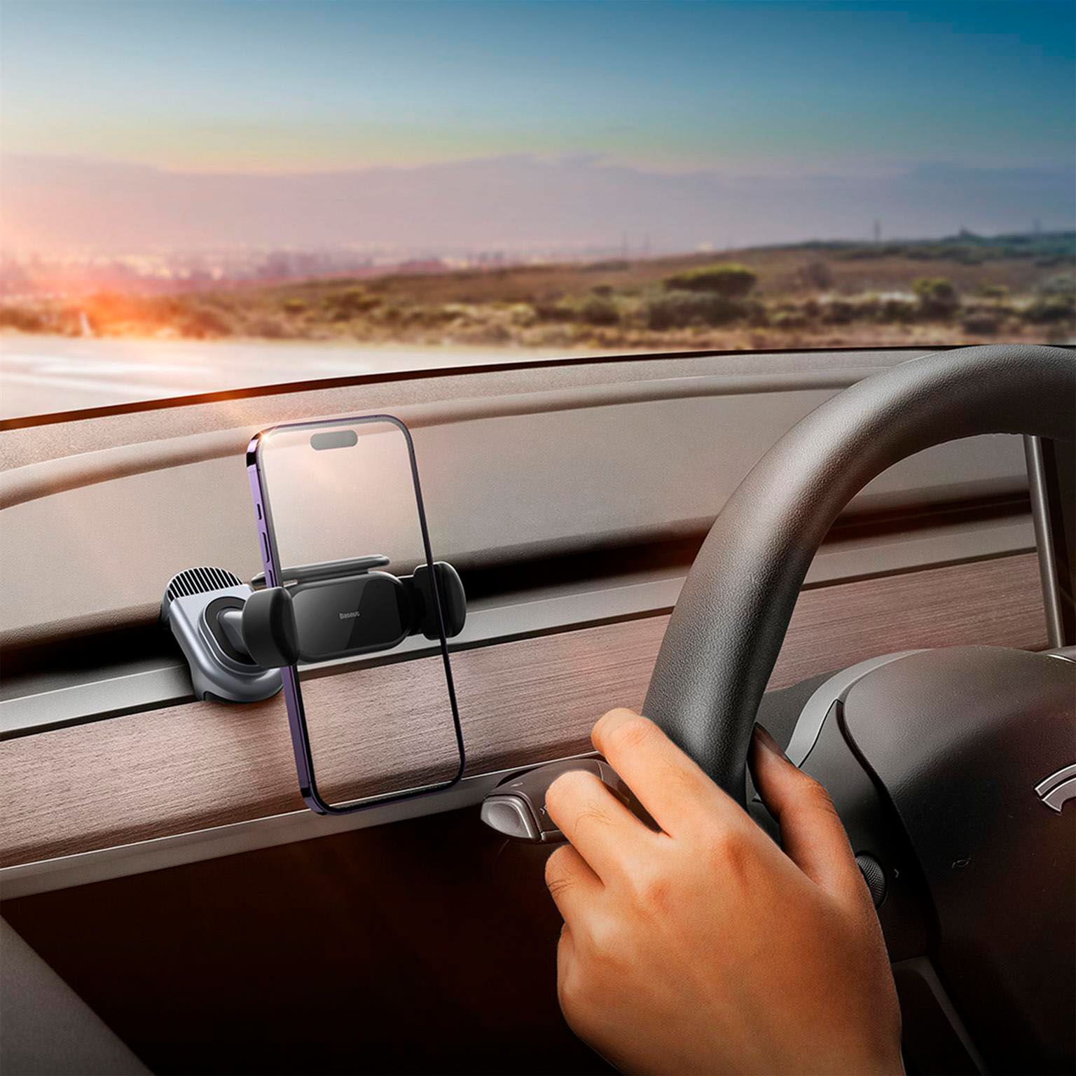 Revolutionäre High-End Baseus T-Space Handy-Autohalterung Solar für Tesla Model 3/Y - sicher & effizient – Weiteres Produktbild 7 Revolutionäre High-End Baseus T-Space Handy-Autohalterung Solar für Tesla Model 3/Y - sicher & effizient – Weiteres Produktbild 7