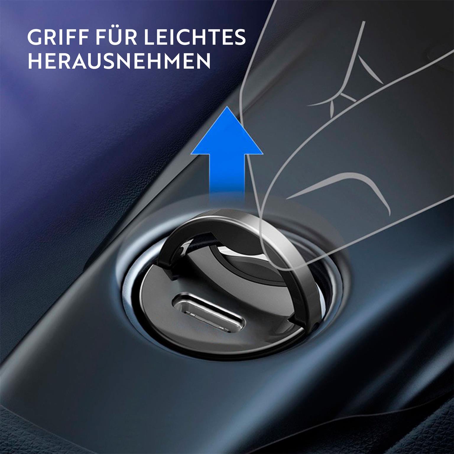 Baseus Autoladegerät – Kfz USB-Ladegerät im Zigarettenanzünder für Smartphones, USB-C, 30W – Weiteres Produktbild 6