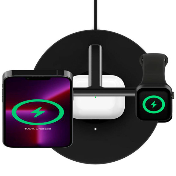 Belkin Boost Charge Pro 3-in-1-Ladegerät mit MagSafe – Induktives USB-C Ladegerät Magnetische Ausrichtung 15W – Weiteres Produktbild 5