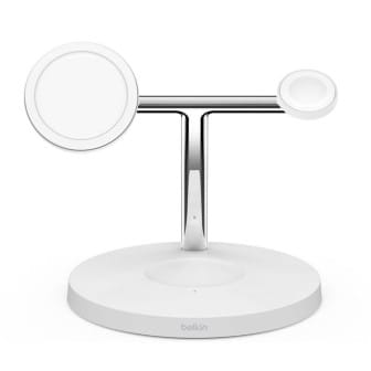 Belkin Boost Charge Pro 3-in-1-Ladegerät mit MagSafe – Induktives USB-C Ladegerät Magnetische Ausrichtung 15W – Weiß Belkin Boost Charge Pro 3-in-1-Ladegerät mit MagSafe – Induktives USB-C Ladegerät Magnetische Ausrichtung 15W – Weiß