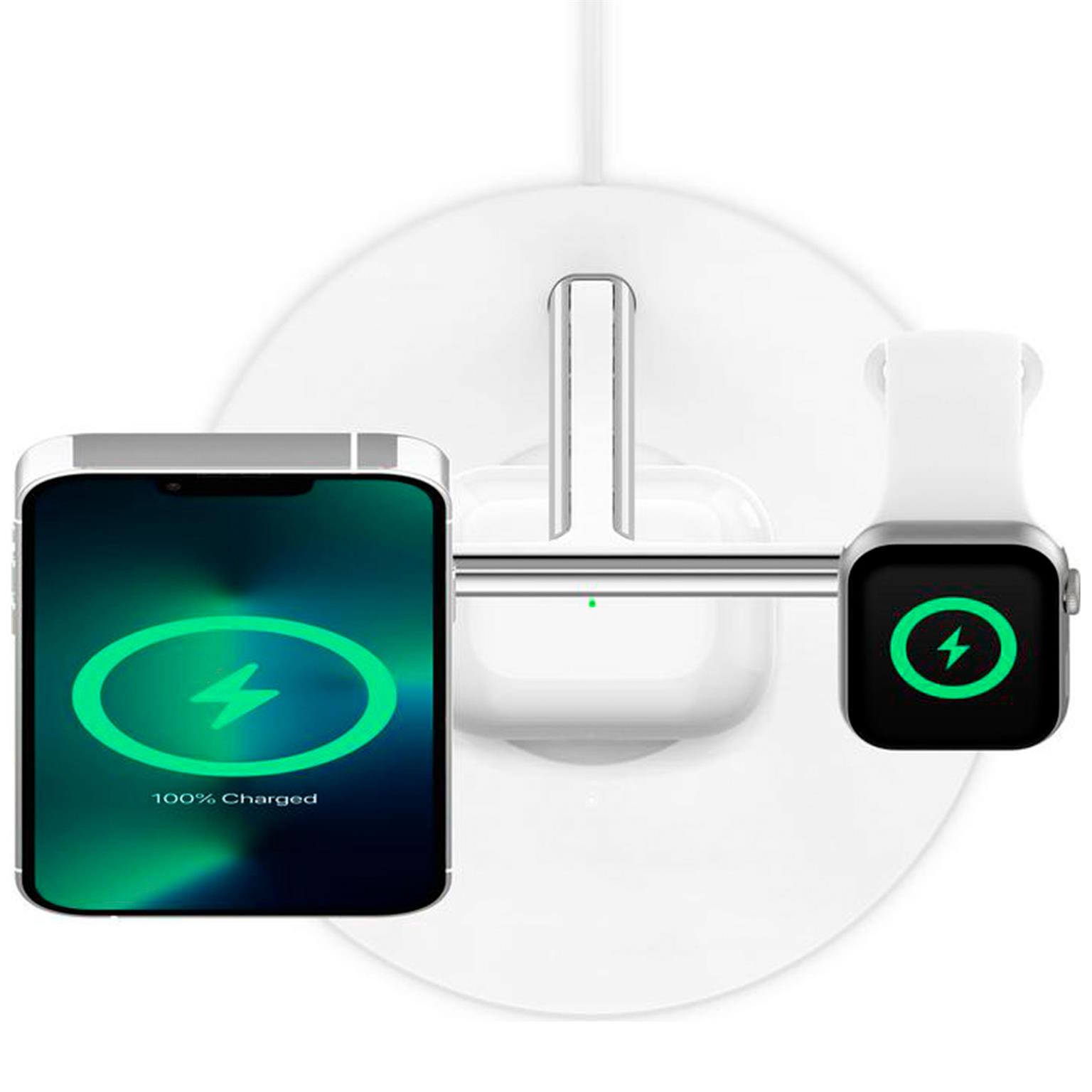 Belkin Boost Charge Pro 3-in-1-Ladegerät mit MagSafe – Induktives USB-C Ladegerät Magnetische Ausrichtung 15W – Weiteres Produktbild 4