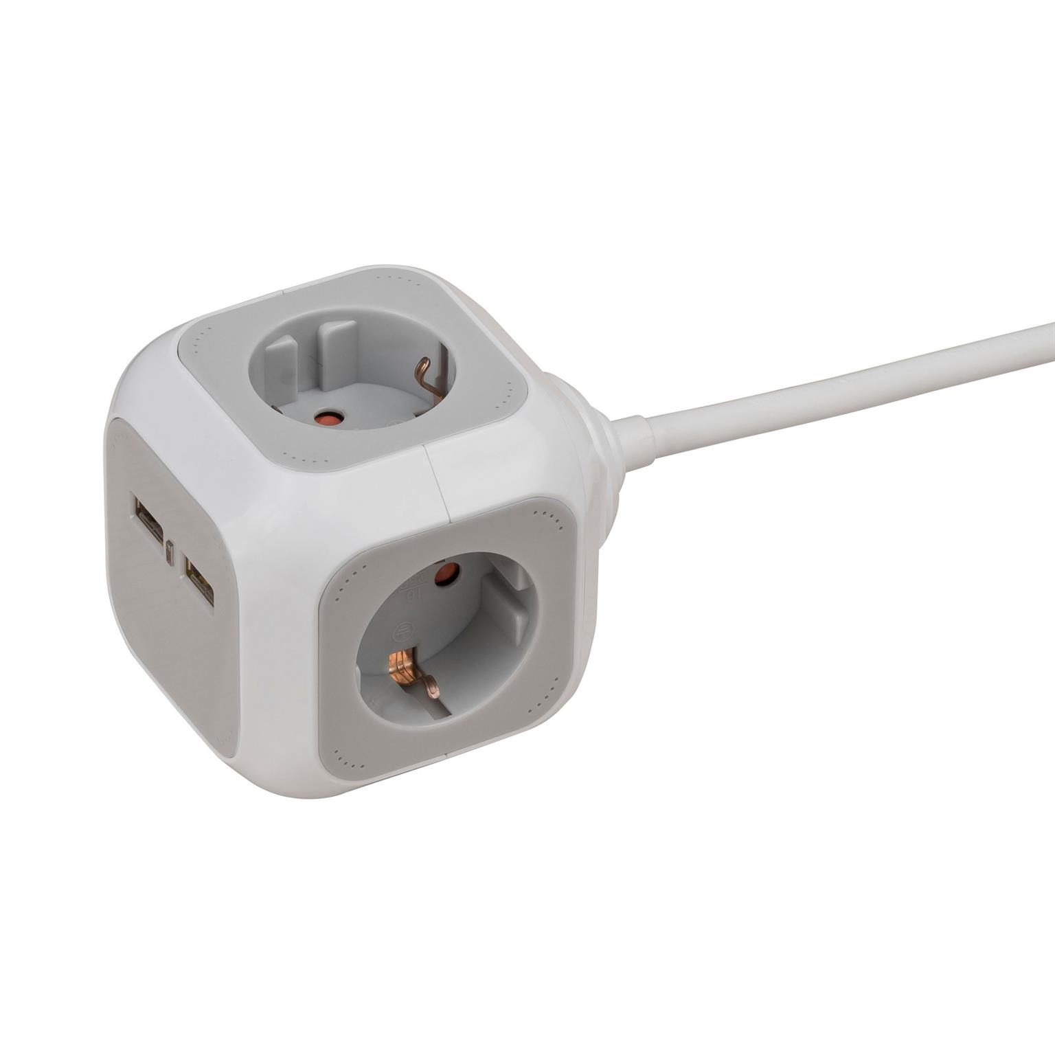 brennenstuhl ALEA-Power USB-Charger Steckdosenblock 4-fach – Mehrfachsteckdose mit USB Charger 1,4m Kabel – Weiteres Produktbild 1