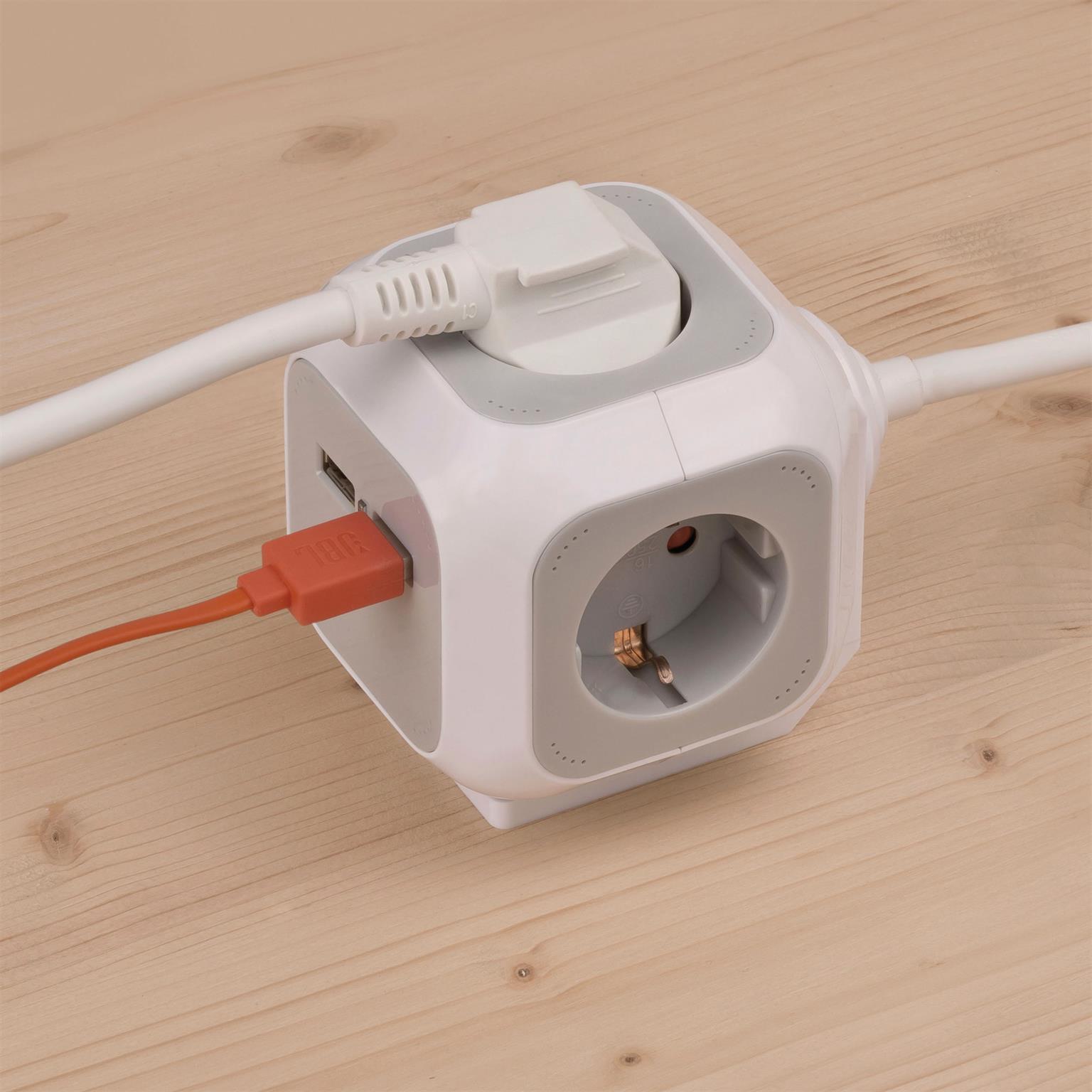 brennenstuhl ALEA-Power USB-Charger Steckdosenblock 4-fach – Mehrfachsteckdose mit USB Charger 1,4m Kabel – Weiteres Produktbild 4