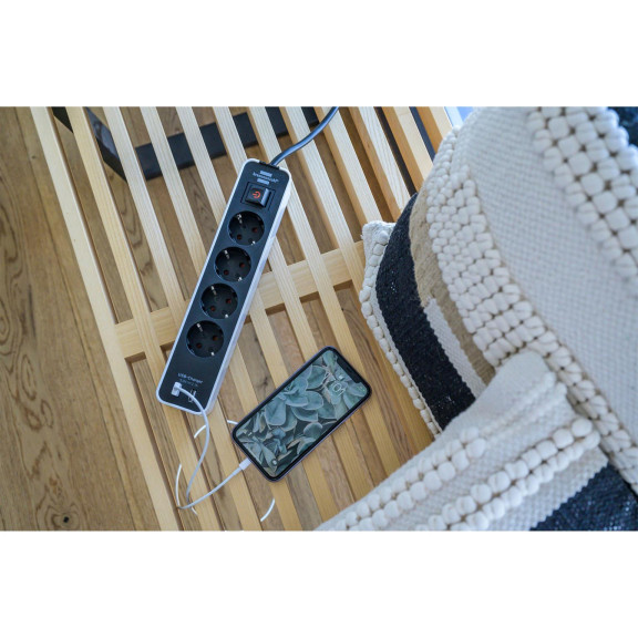 brennenstuhl Ecolor USB Steckdosenleiste 4-fach – Steckdosenleiste 4-fach mit USB und Schalter 1,5m Kabel – Weiteres Produktbild 6