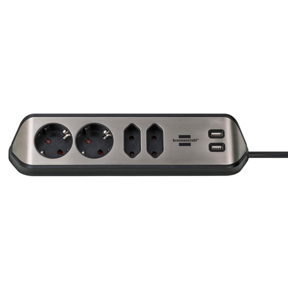 brennenstuhl Eck-Steckdosenleiste – 2x Schutzkontakt, 2x Euro und 2x USB Ladebuchsen, estilo Serie – Weiteres Produktbild 1 brennenstuhl Eck-Steckdosenleiste – 2x Schutzkontakt, 2x Euro und 2x USB Ladebuchsen, estilo Serie – Weiteres Produktbild 1