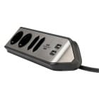 brennenstuhl Eck-Steckdosenleiste – 2x Schutzkontakt, 2x Euro und 2x USB Ladebuchsen, estilo Serie – Weiteres Produktbild 3