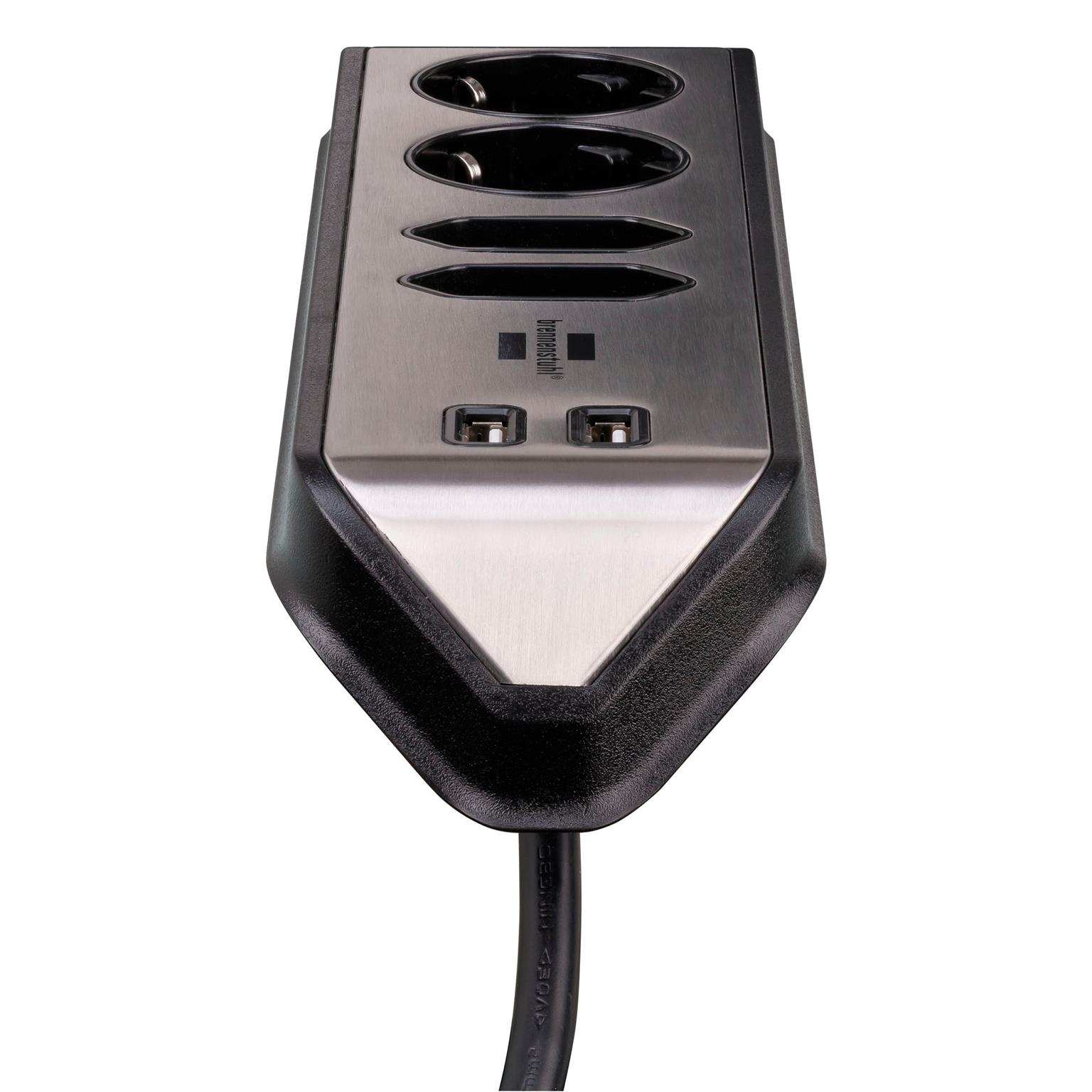 brennenstuhl Eck-Steckdosenleiste – 2x Schutzkontakt, 2x Euro und 2x USB Ladebuchsen, estilo Serie – Weiteres Produktbild 4 brennenstuhl Eck-Steckdosenleiste – 2x Schutzkontakt, 2x Euro und 2x USB Ladebuchsen, estilo Serie – Weiteres Produktbild 4