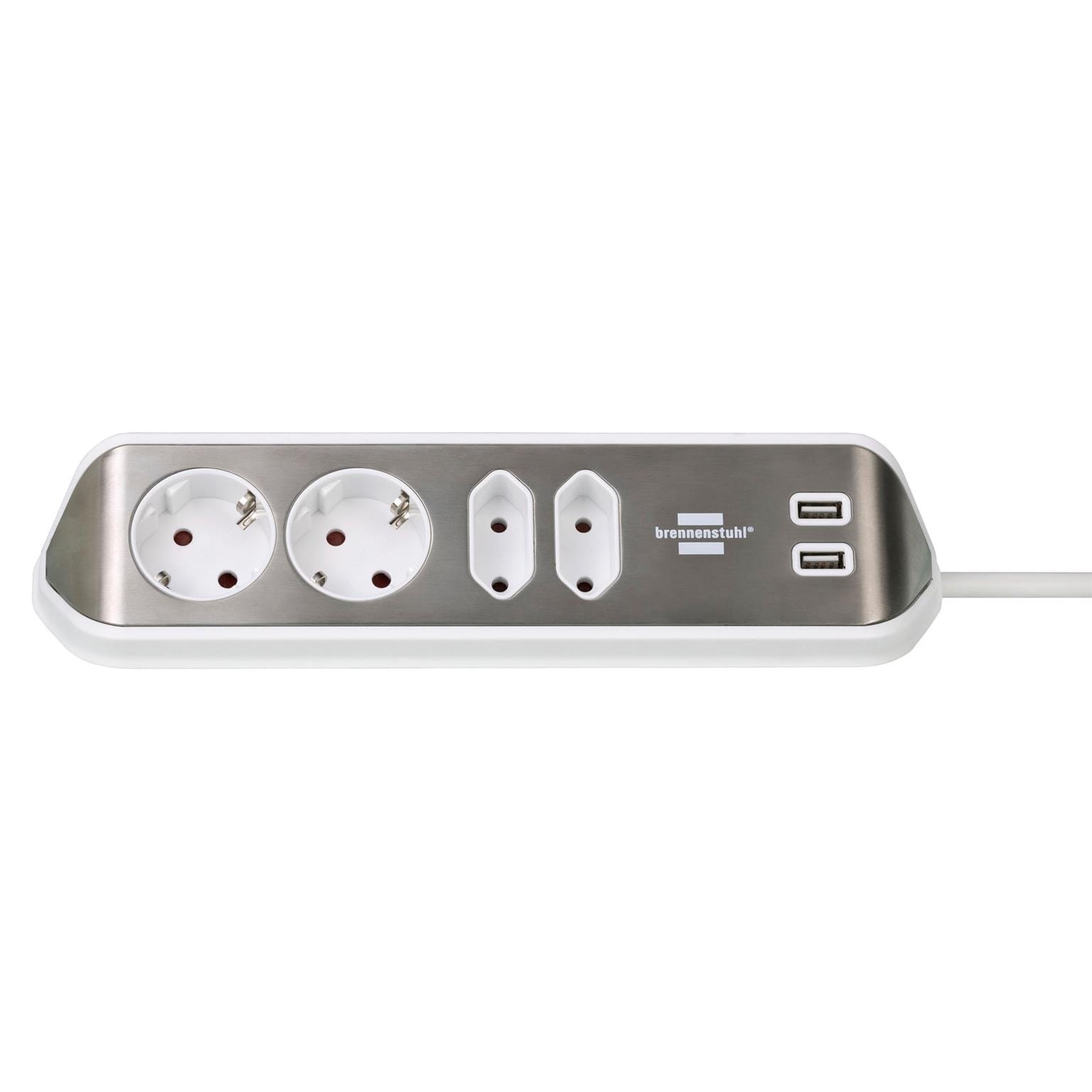 brennenstuhl Eck-Steckdosenleiste – 2x Schutzkontakt, 2x Euro und 2x USB Ladebuchsen, estilo Serie – Weiteres Produktbild 1 brennenstuhl Eck-Steckdosenleiste – 2x Schutzkontakt, 2x Euro und 2x USB Ladebuchsen, estilo Serie – Weiteres Produktbild 1