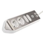 brennenstuhl Eck-Steckdosenleiste – 2x Schutzkontakt, 2x Euro und 2x USB Ladebuchsen, estilo Serie – Weiteres Produktbild 2