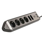 brennenstuhl Eck-Steckdosenleiste – 4x Schutzkontakt, 2x Euro und 2x USB Ladebuchsen, estilo Serie – Weiteres Produktbild 2