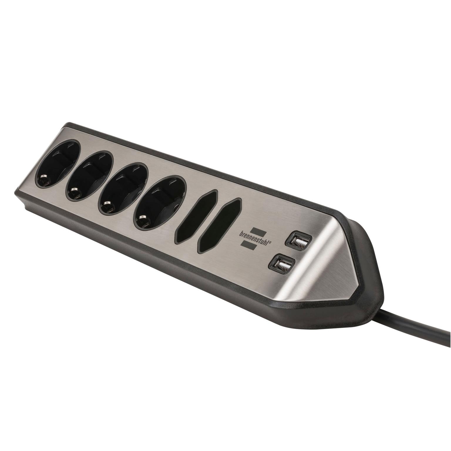 brennenstuhl Eck-Steckdosenleiste – 4x Schutzkontakt, 2x Euro und 2x USB Ladebuchsen, estilo Serie – Weiteres Produktbild 3 brennenstuhl Eck-Steckdosenleiste – 4x Schutzkontakt, 2x Euro und 2x USB Ladebuchsen, estilo Serie – Weiteres Produktbild 3