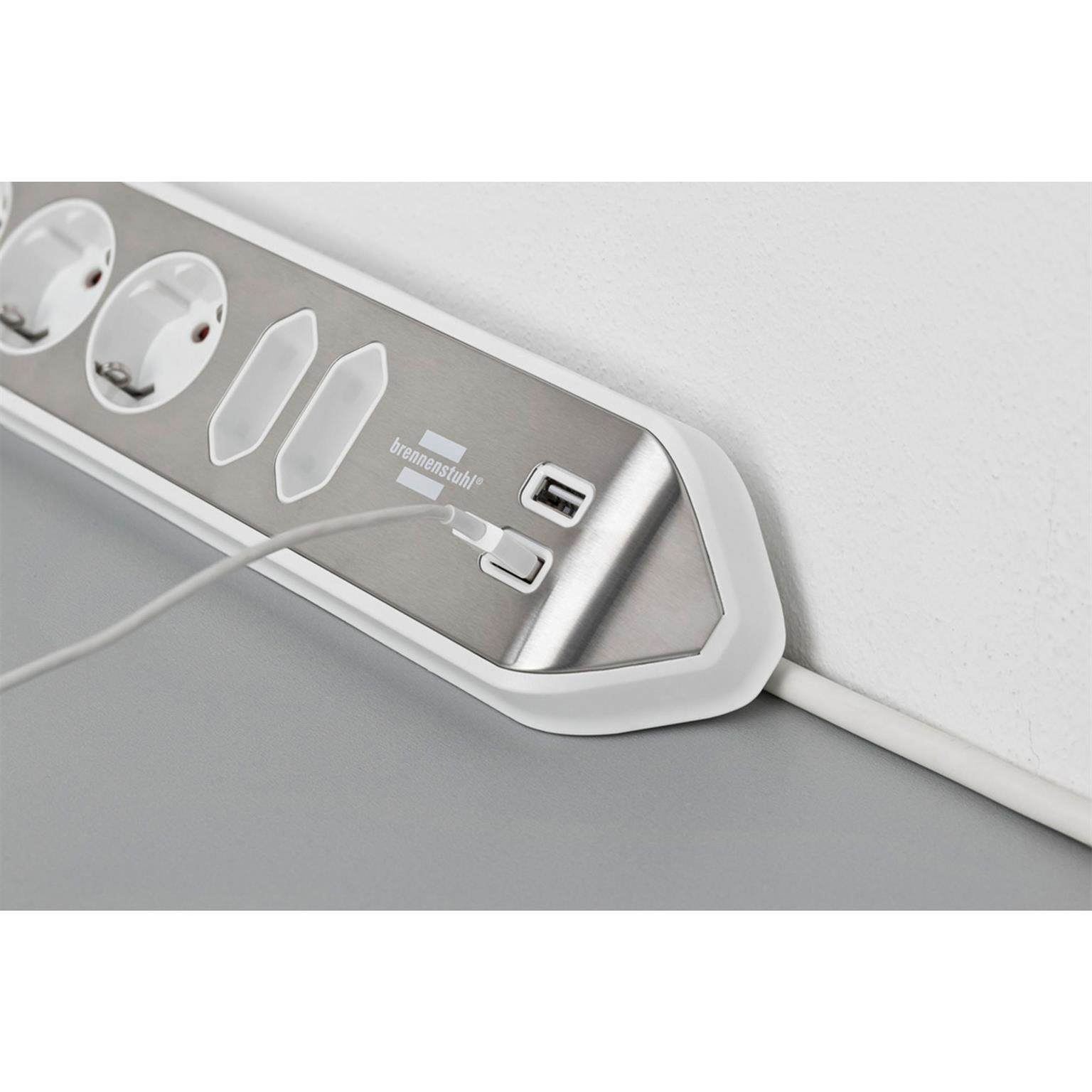 brennenstuhl Eck-Steckdosenleiste – 4x Schutzkontakt, 2x Euro und 2x USB Ladebuchsen, estilo Serie – Weiteres Produktbild 7 brennenstuhl Eck-Steckdosenleiste – 4x Schutzkontakt, 2x Euro und 2x USB Ladebuchsen, estilo Serie – Weiteres Produktbild 7