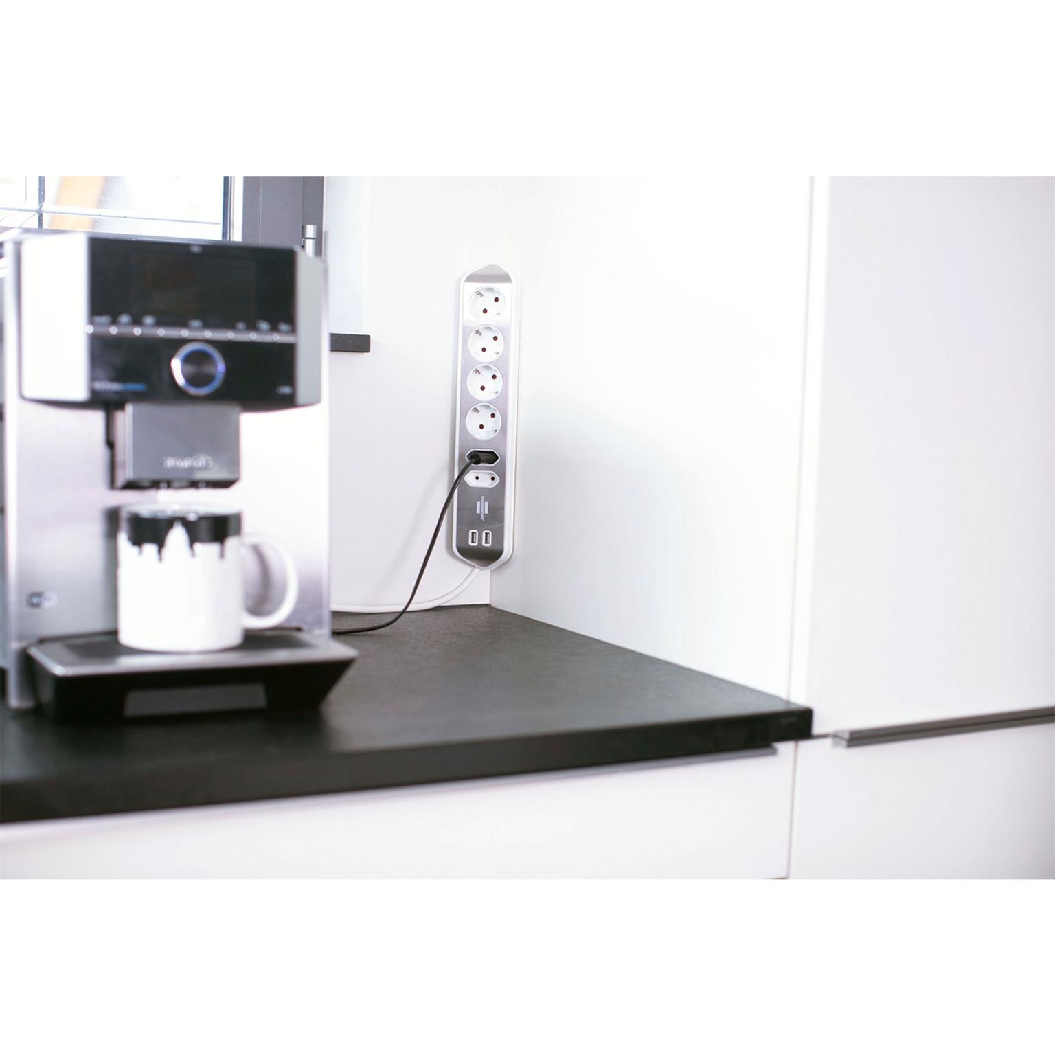brennenstuhl Eck-Steckdosenleiste – 4x Schutzkontakt, 2x Euro und 2x USB Ladebuchsen, estilo Serie – Weiteres Produktbild 8 brennenstuhl Eck-Steckdosenleiste – 4x Schutzkontakt, 2x Euro und 2x USB Ladebuchsen, estilo Serie – Weiteres Produktbild 8