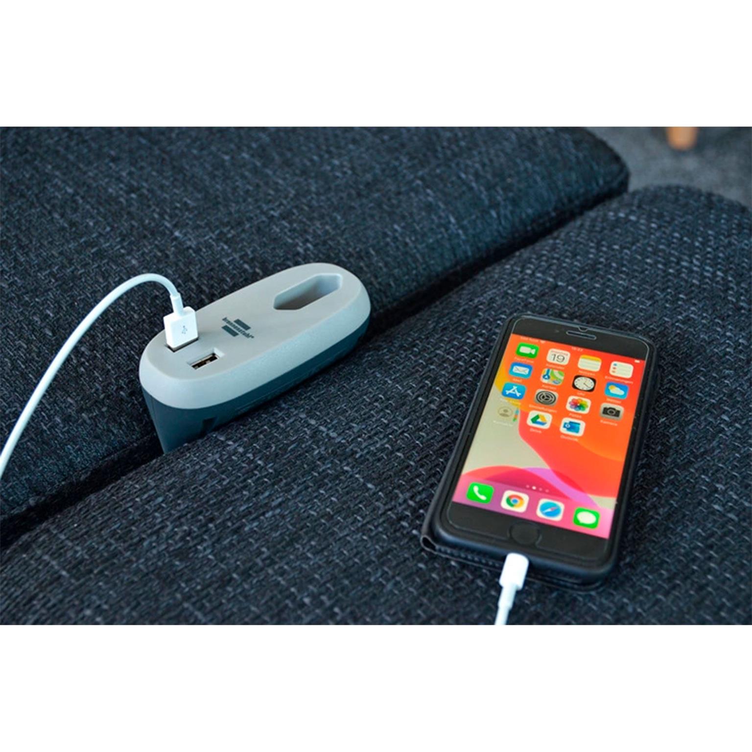 brennenstuhl Estilo Sofa-Steckdosenleiste – Steckdosenleiste mit USB, Steckdosenleiste für Couch und Bett – Weiteres Produktbild 7