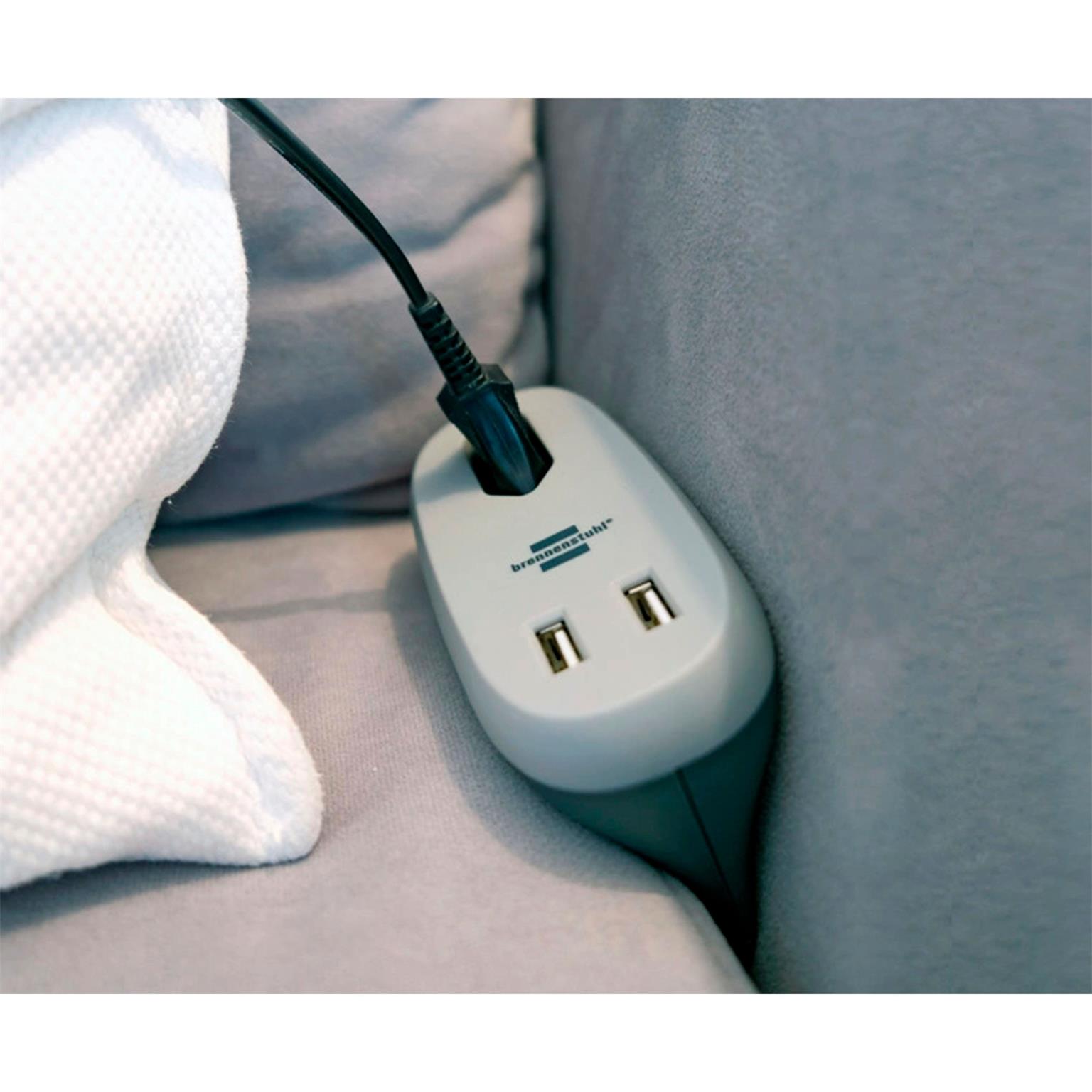 brennenstuhl Estilo Sofa-Steckdosenleiste – Steckdosenleiste mit USB, Steckdosenleiste für Couch und Bett – Weiteres Produktbild 8