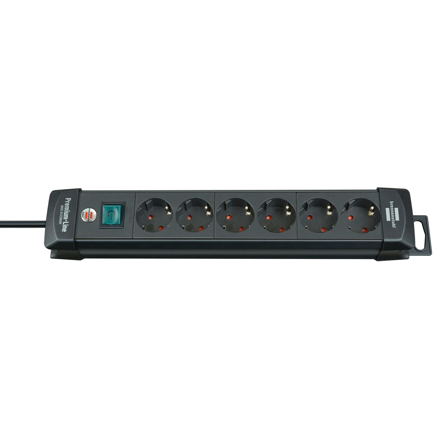 brennenstuhl Premium-Line Steckdosenleiste 6-fach – Steckdosenleiste 6-fach mit 3m Kabel und Schalter – undefined