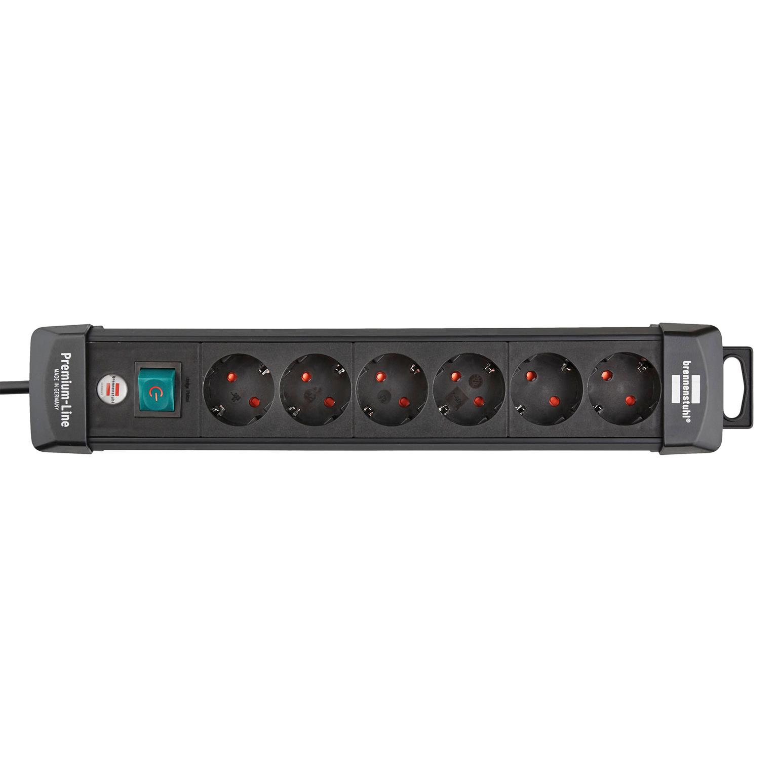 brennenstuhl Premium-Line Steckdosenleiste 6-fach – Steckdosenleiste 6-fach mit 3m Kabel und Schalter – Weiteres Produktbild 1