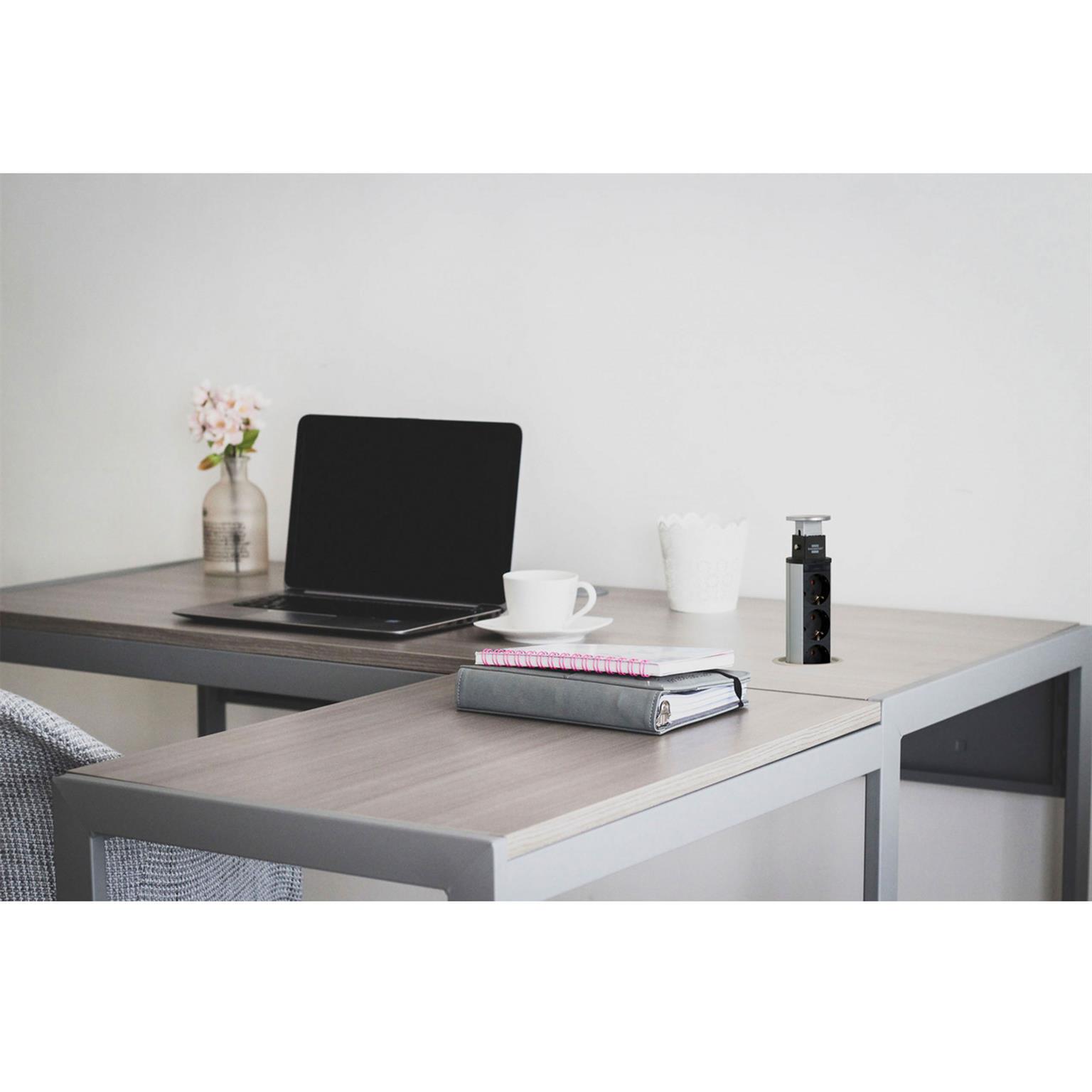 brennenstuhl Tower Power Tischsteckdosenleiste 3-fach – versenkbare Tischsteckdose 2m Kabel USB – Weiteres Produktbild 5 brennenstuhl Tower Power Tischsteckdosenleiste 3-fach – versenkbare Tischsteckdose 2m Kabel USB – Weiteres Produktbild 5