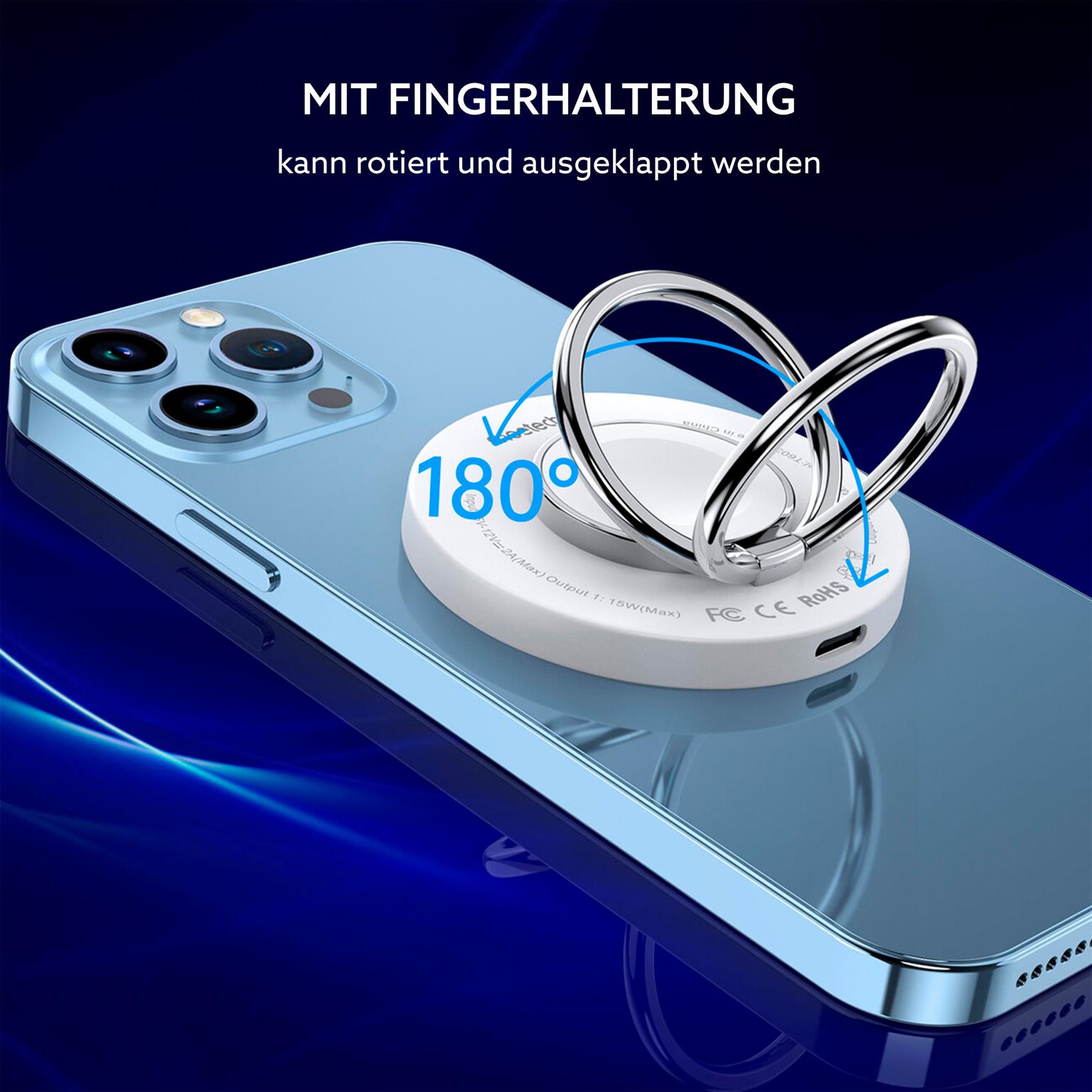 Choetech Induktives MagSafe-Ladegerät mit Halterung – MagSafe Ladegerät, Induktives Laden, MagSafe Halterung – Weiteres Produktbild 2