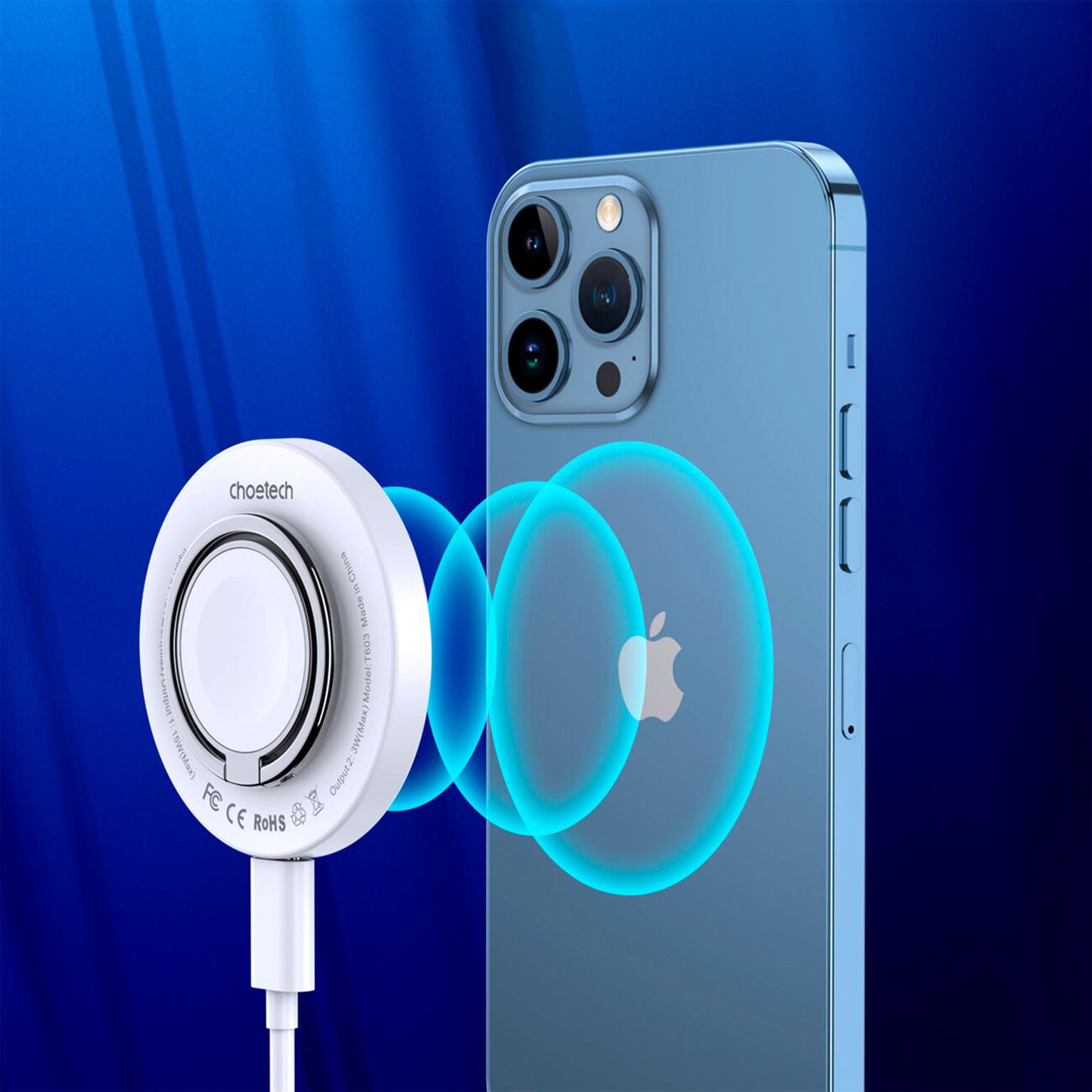 Choetech Induktives MagSafe-Ladegerät mit Halterung – MagSafe Ladegerät, Induktives Laden, MagSafe Halterung – Weiteres Produktbild 3