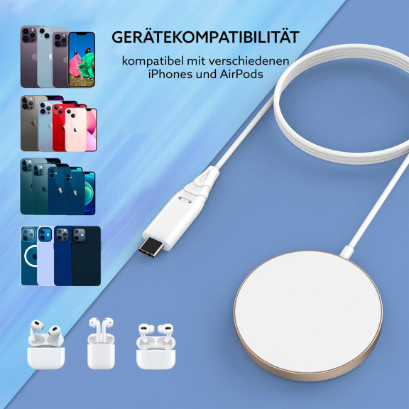 Choetech Magnetisches kabelloses Ladegerät 15W MagSafe – Schnelles und stabiles Aufladen mit Qi-Technologie – Weiteres Produktbild 4