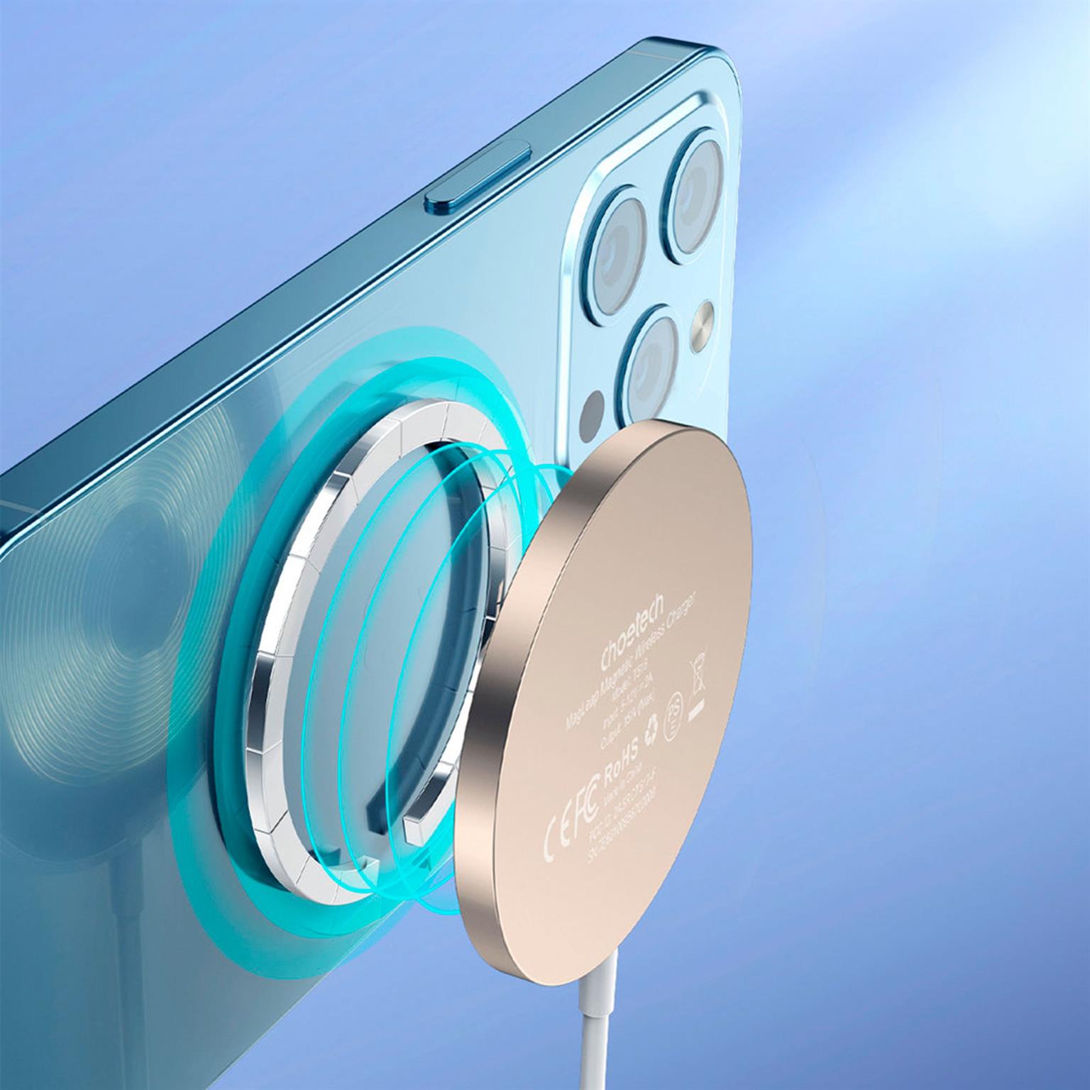 Choetech Magnetisches kabelloses Ladegerät 15W MagSafe – Schnelles und stabiles Aufladen mit Qi-Technologie – Weiteres Produktbild 5 Choetech Magnetisches kabelloses Ladegerät 15W MagSafe – Schnelles und stabiles Aufladen mit Qi-Technologie – Weiteres Produktbild 5