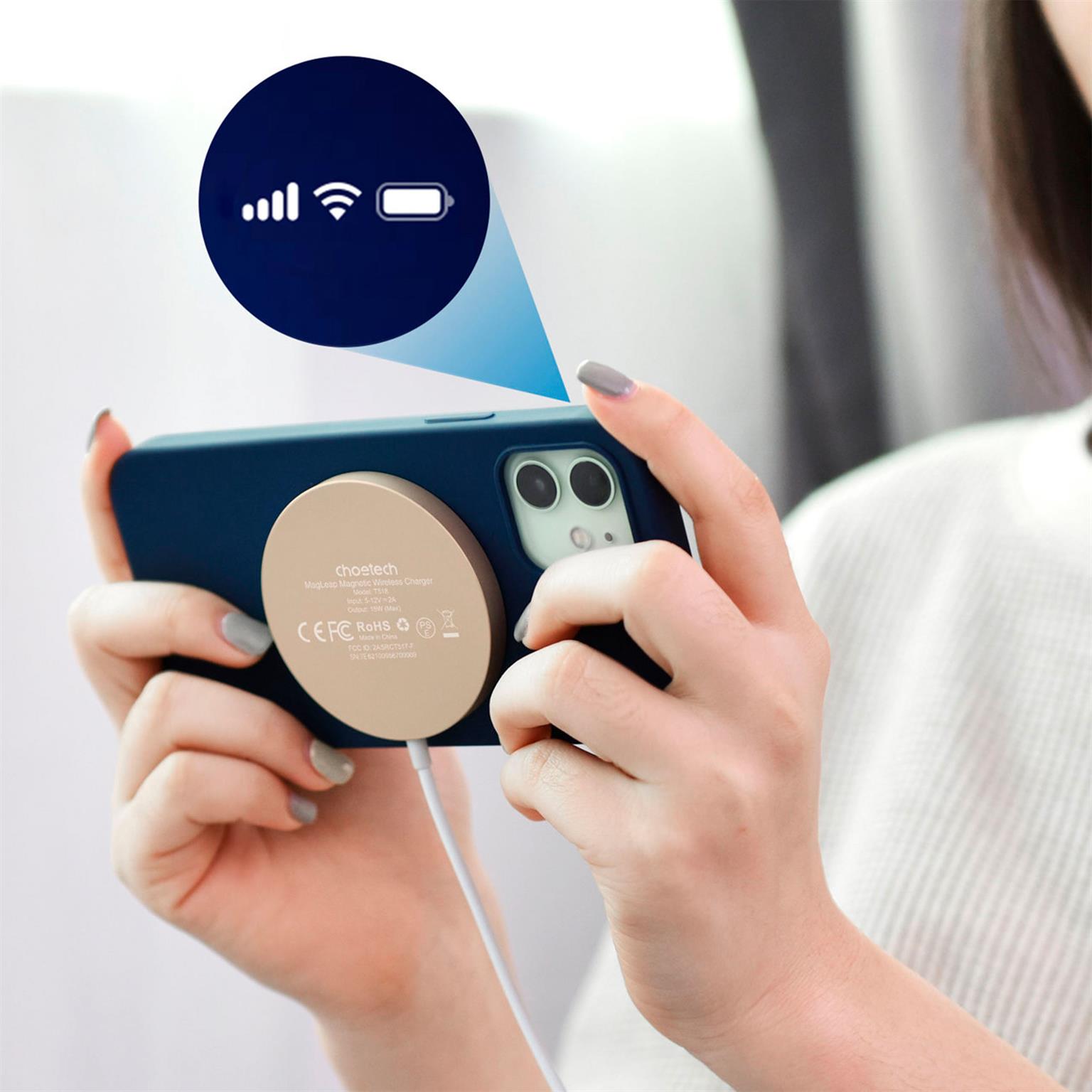 Choetech Magnetisches kabelloses Ladegerät 15W MagSafe – Schnelles und stabiles Aufladen mit Qi-Technologie – Weiteres Produktbild 6 Choetech Magnetisches kabelloses Ladegerät 15W MagSafe – Schnelles und stabiles Aufladen mit Qi-Technologie – Weiteres Produktbild 6