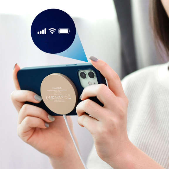 Choetech Magnetisches kabelloses Ladegerät 15W MagSafe – Schnelles und stabiles Aufladen mit Qi-Technologie – Weiteres Produktbild 6