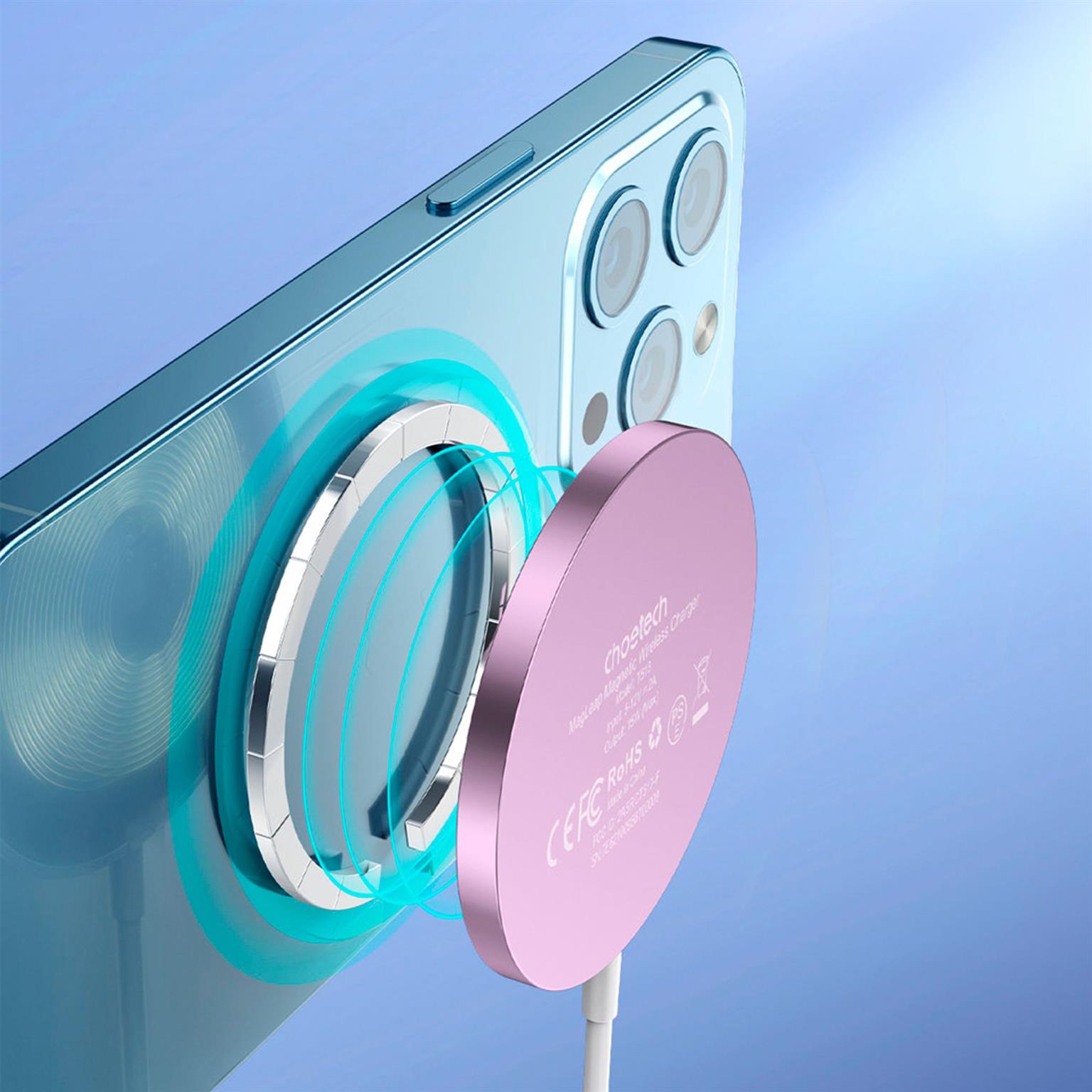 Choetech Magnetisches kabelloses Ladegerät 15W MagSafe – Schnelles und stabiles Aufladen mit Qi-Technologie – Weiteres Produktbild 4