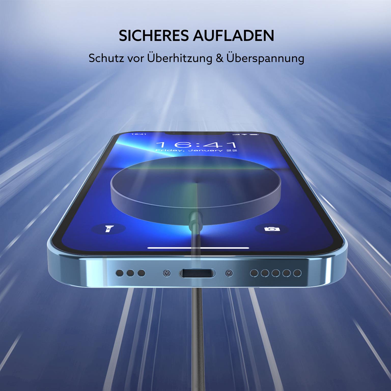 Choetech Magnetisches kabelloses Ladegerät 15W MagSafe – Schnelles und stabiles Aufladen mit Qi-Technologie – Weiteres Produktbild 1