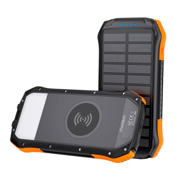 Choetech Powerbank mit induktivem Laden 10000 mAh – Qi Solar Powerbank, USB-C, USB-A, Solar Ladegerät – Weiteres Produktbild 1 Choetech Powerbank mit induktivem Laden 10000 mAh – Qi Solar Powerbank, USB-C, USB-A, Solar Ladegerät – Weiteres Produktbild 1
