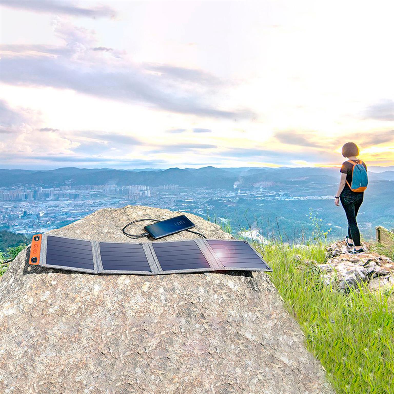 Choetech Reise Solar Ladegerät für Telefone mit USB 14W faltbar – passt zusammengeklappt in die Tasche – Weiteres Produktbild 5
