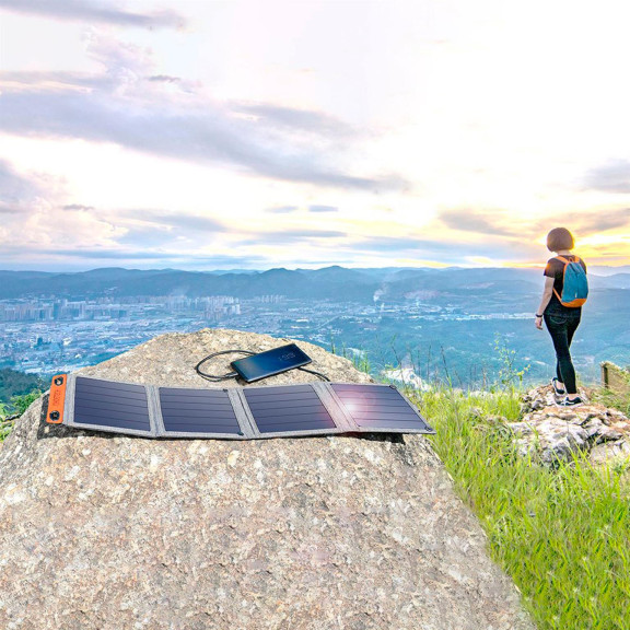 Choetech Reise Solar Ladegerät für Telefone mit USB 14W faltbar – passt zusammengeklappt in die Tasche – Weiteres Produktbild 6 Choetech Reise Solar Ladegerät für Telefone mit USB 14W faltbar – passt zusammengeklappt in die Tasche – Weiteres Produktbild 6