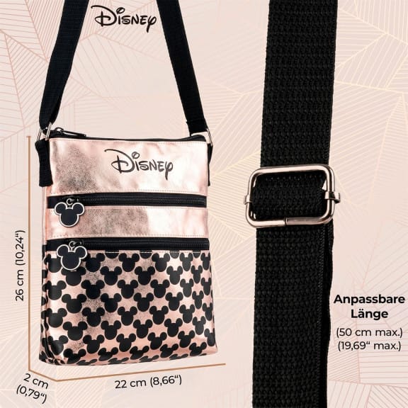 Disney Mickey Mouse Umhängetasche – Mickey Mouse Tasche, Umhängetasche mit Reißverschluss – Weiteres Produktbild 2 Disney Mickey Mouse Umhängetasche – Mickey Mouse Tasche, Umhängetasche mit Reißverschluss – Weiteres Produktbild 2