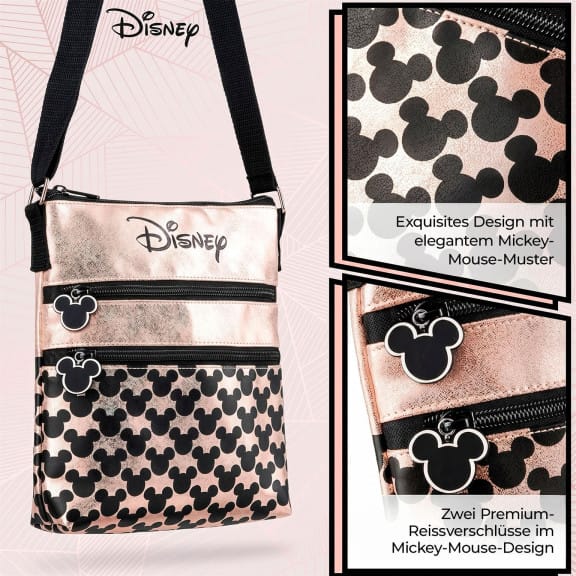 Disney Mickey Mouse Umhängetasche – Mickey Mouse Tasche, Umhängetasche mit Reißverschluss – Weiteres Produktbild 6 Disney Mickey Mouse Umhängetasche – Mickey Mouse Tasche, Umhängetasche mit Reißverschluss – Weiteres Produktbild 6