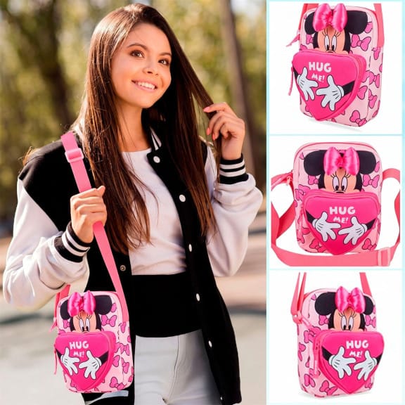 Disney Minnie Mouse Umhängetasche – Minnie Maus Tasche für Kinder mit Schultergurt und Frontfach für Alltag – Weiteres Produktbild 6 Disney Minnie Mouse Umhängetasche – Minnie Maus Tasche für Kinder mit Schultergurt und Frontfach für Alltag – Weiteres Produktbild 6