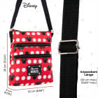 Disney Minnie Mouse Umhängetasche – Minnie Maus Tasche für Kinder mit Schultergurt und Frontfach für Alltag – Produktbild 2