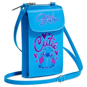 Disney Stitch Umhängetasche – Stitch Schultertasche mit verstellbarem Riemen für Alltag und Freizeit – Blau